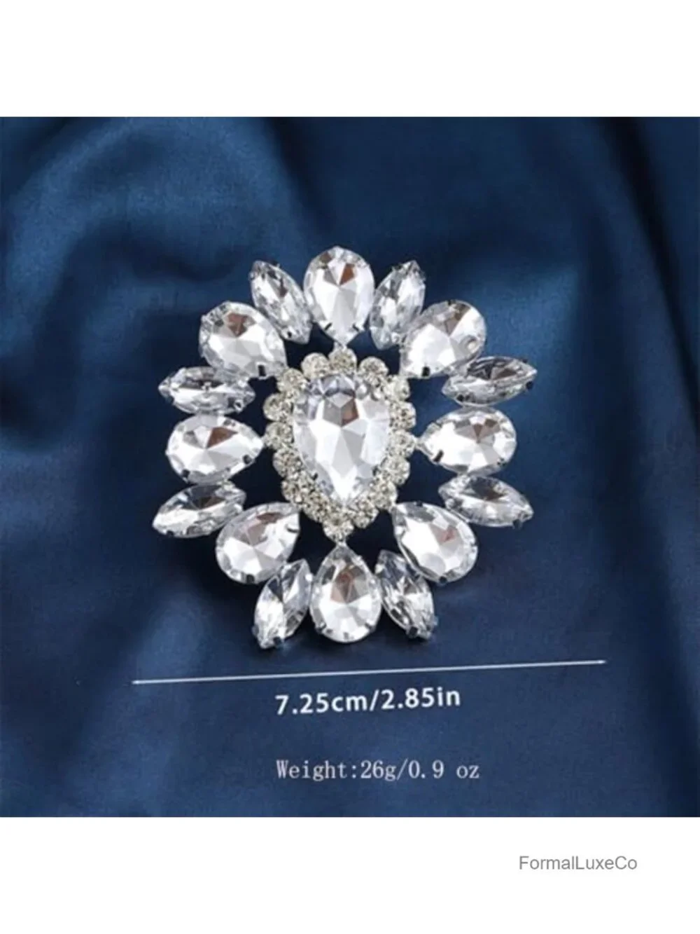 Oversized Teardrop Flower Statement Open Ring Adjustable Cocktail Party Floral